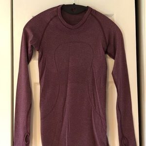 Lululemon swiftly tech LS. Plum Sz 4